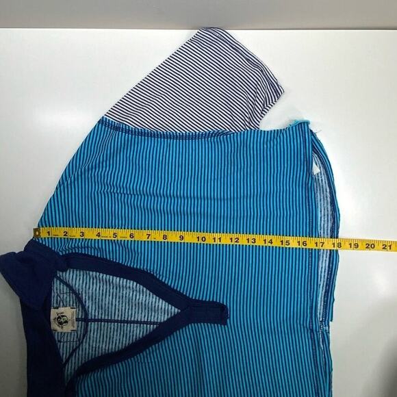 EUC | We the Free | Striped Oversized Crop Top | Blue | Small - Picture 13 of 16